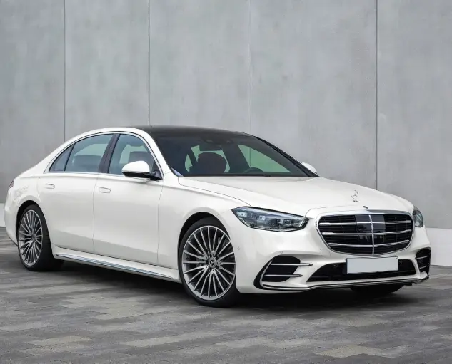 Mercedes S-Class luxury sedan with chauffeur for rent in Jaipur