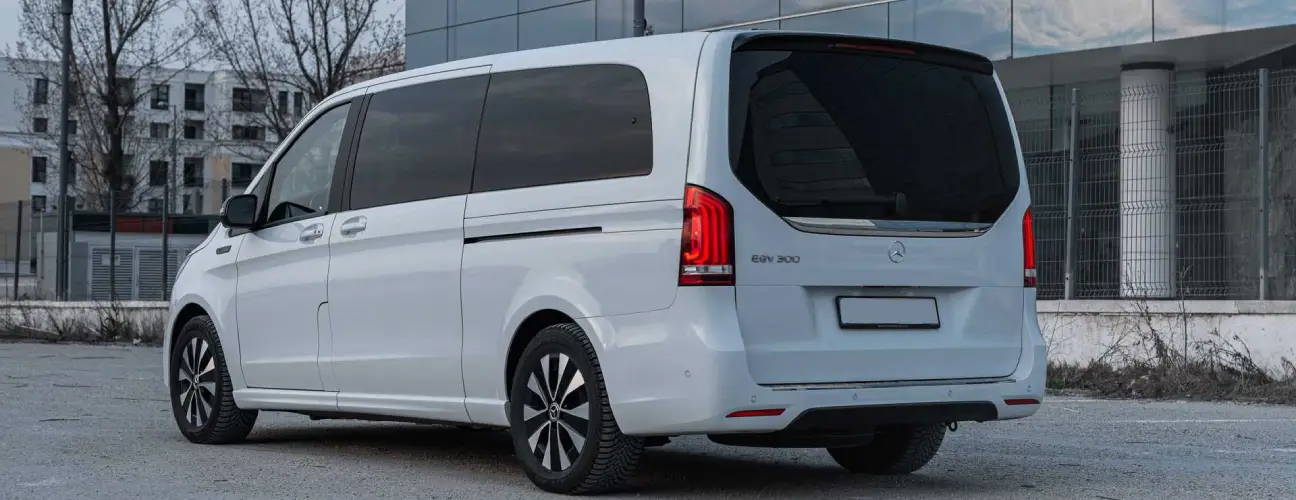 Chauffeur-driven Mercedes V Class for group travel in Jaipur